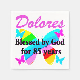 SERVIETTE EN PAPIER 85E BÉNÉFICIÉ DE DIEU PERSONNALISÉ NAPKINS D'A