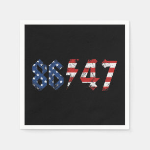 Serviette En Papier 8647 Anti Trump Retro Vintage 80s Rock Style