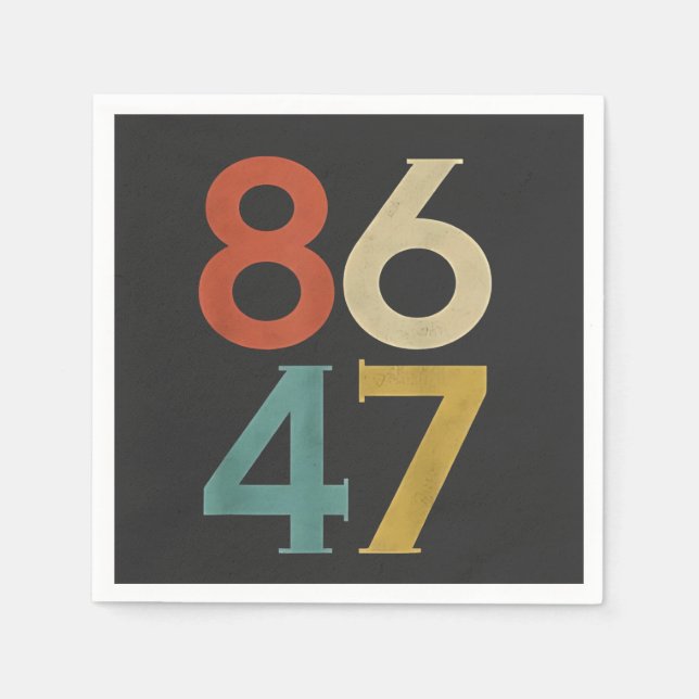 Serviette En Papier 86 47 Trump Cool rétro anti-Trump (Devant)