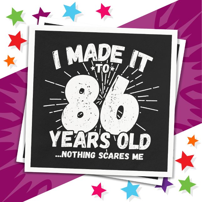 Serviette En Papier 86 Ans Mème Sarcastique Mème drôle 86ème Anniversa (Créateur téléchargé)