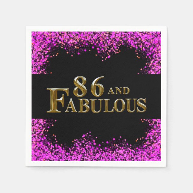 Serviette En Papier 86e anniversaire  (Devant)