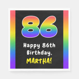 Serviette En Papier 86e anniversaire : Rainbow Spectrum # 86, Nom pers