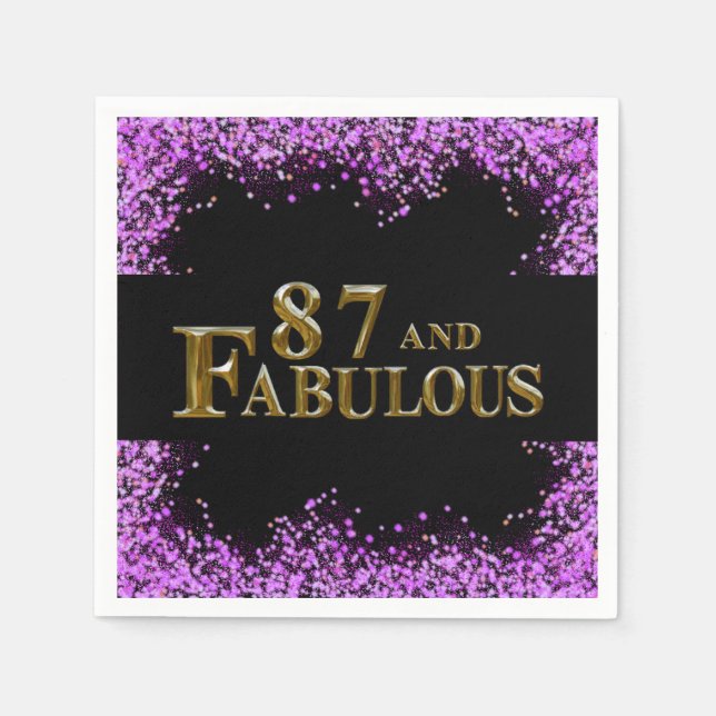 Serviette En Papier 87e anniversaire  (Devant)