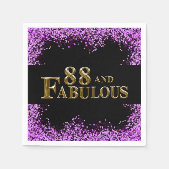 Serviette En Papier 88e anniversaire  (Devant)