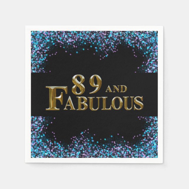 Serviette En Papier 89e anniversaire  (Devant)
