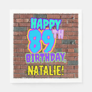 Serviette En Papier 89e anniversaire ~ Amusant, Graffiti urbain inspir
