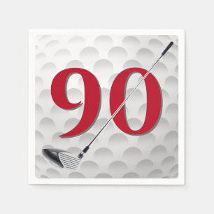 Serviette En Papier 90e anniversaire Golf Club Napkins