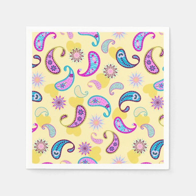 Serviette En Papier 90s Paisley (Devant)