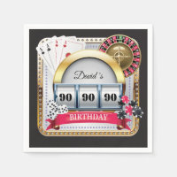 90th Casino Poker carte de jeu Anniversaire servie
