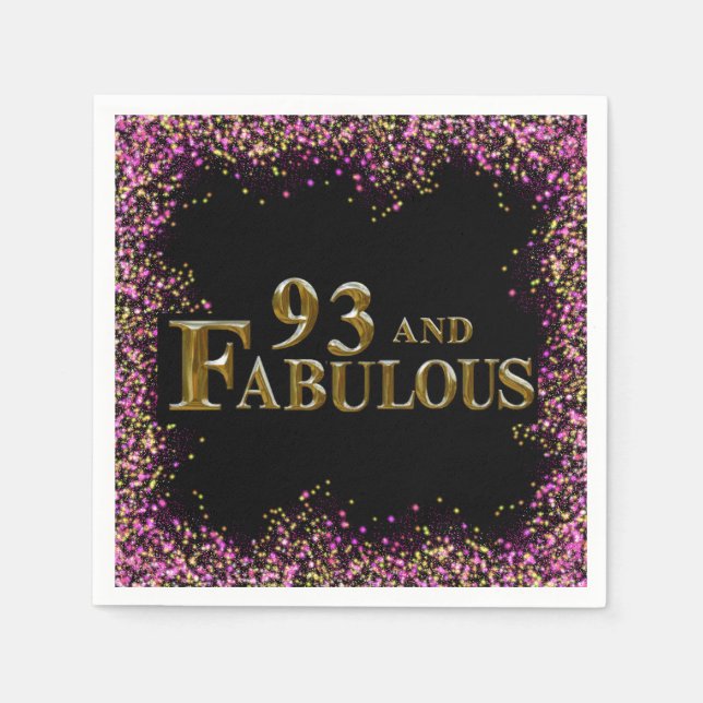 Serviette En Papier 93e anniversaire  (Devant)