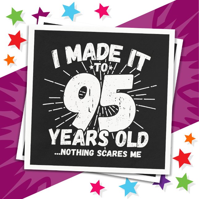 Serviette En Papier 95 ans vieux mème sarcastique drôle 95ème annivers (Créateur téléchargé)
