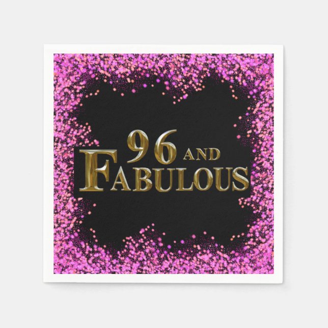 Serviette En Papier 96e anniversaire  (Devant)