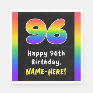 Serviette En Papier 96e anniversaire : Rainbow Spectrum # 96, Nom pers