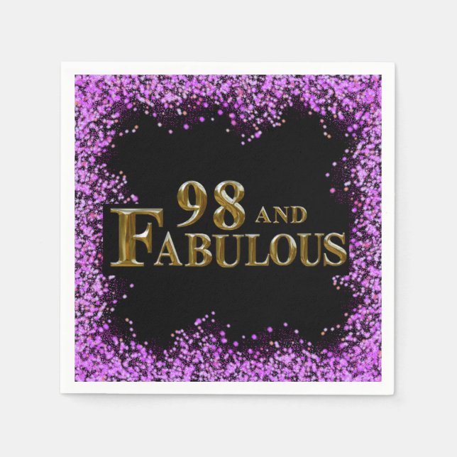 Serviette En Papier 98e anniversaire  (Devant)