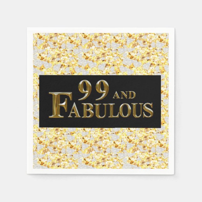 Serviette En Papier 99e anniversaire  (Devant)