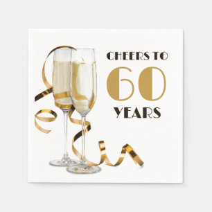 Serviette En Papier À 60 Ans Anniversaire Milésime 