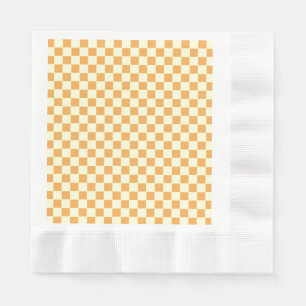 Serviette En Papier à carreaux jaunes