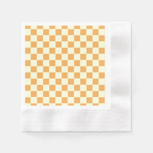 Serviette En Papier à carreaux jaunes