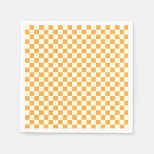 Serviette En Papier à carreaux jaunes