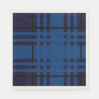 Serviette en papier à carreaux tartan Blue Jewel