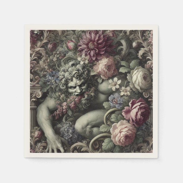 Serviette En Papier 🎭 A Colossal Comedy – Gothic Victorian (Devant)