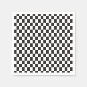 Serviette En Papier à damiers Race Fête à thème