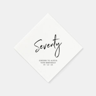 Serviette En Papier À la fête pour 70 ans 70e fête d'anniversaire m