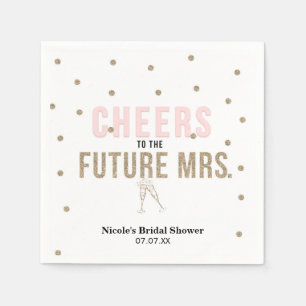 Serviette En Papier À la future Mme. Réception de mariage moderne