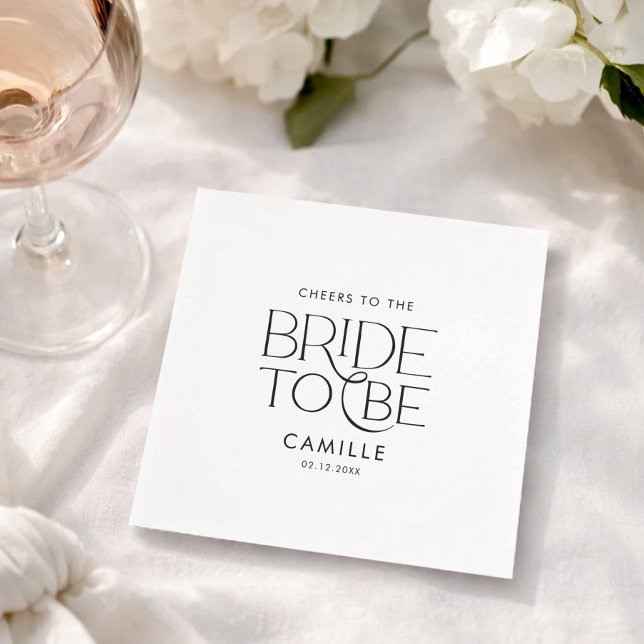 Serviette En Papier À la mariée à marier  (Cheers to the Bride to Be Paper napkin)