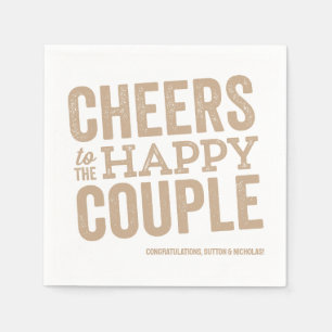 Serviette En Papier À la mariée et au marié, mariage neutre