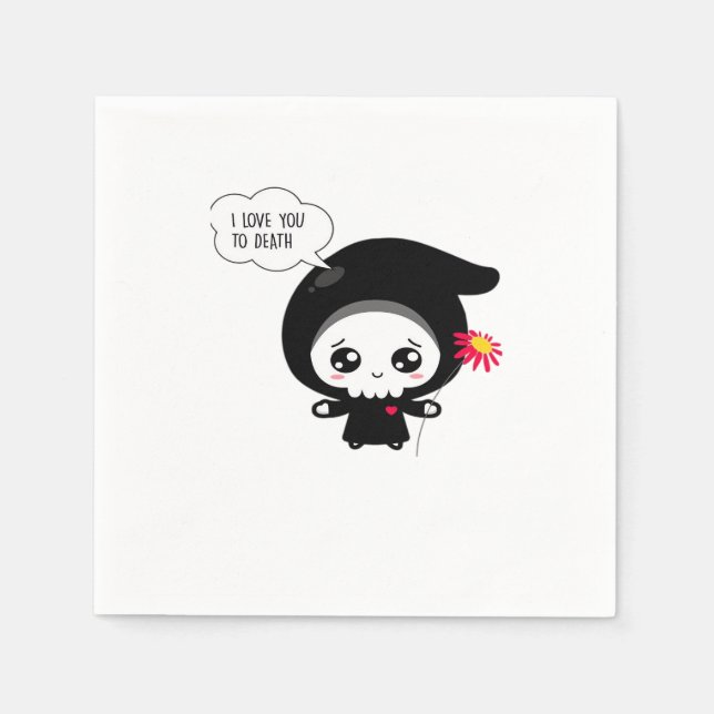 Serviette En Papier À la mort - Funny Valentines Jour Classique (Devant)