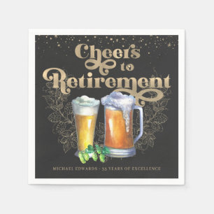 Serviette En Papier À la retraite Cheers & Beers Vintage