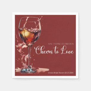 Serviette En Papier À la santé de l'amour Dégustation de vin Enterreme