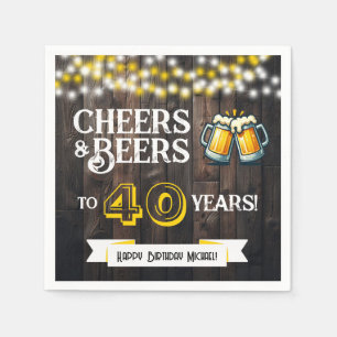 Serviette En Papier À la santé et à la bière pour les 40 ans de la fêt