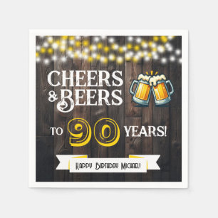 Serviette En Papier À la santé et bières pour une fête d'anniversaire