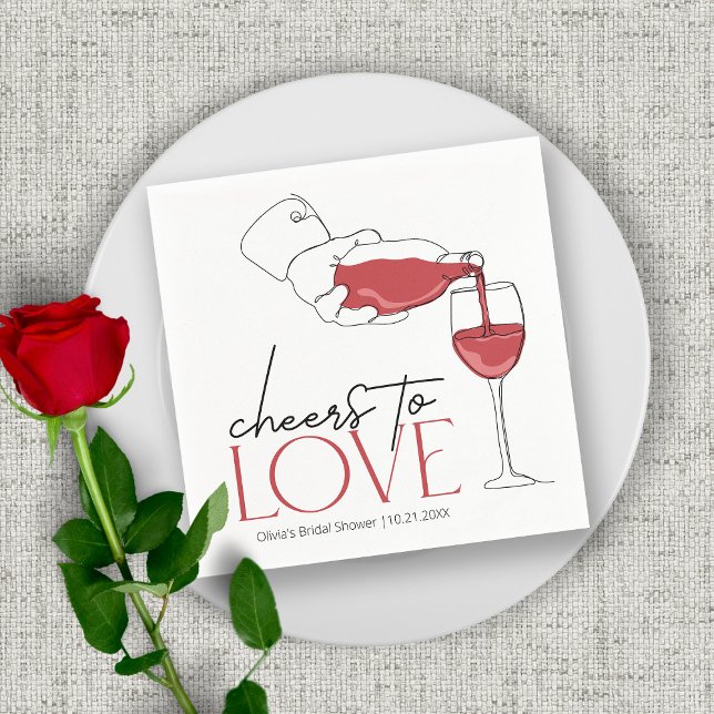 Serviette En Papier À l'amour | Réception de mariage avec dégustation  (Créateur téléchargé)