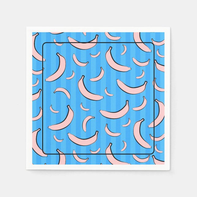 Serviette en papier à motif de banane (Devant)