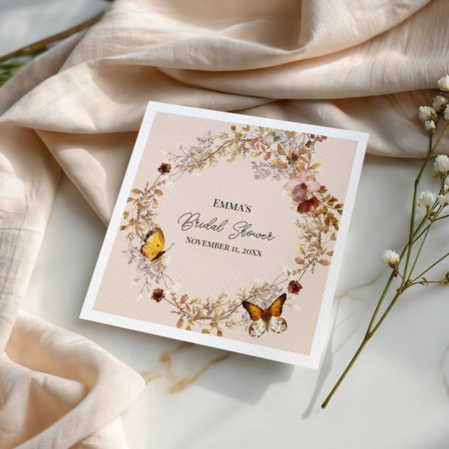 Serviette en papier à motif de fleurs sauvages d'a (Créateur téléchargé)