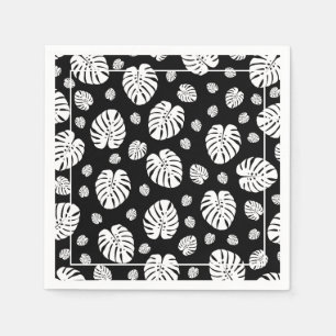 Serviette en papier à motif feuilles de palmier