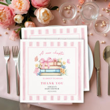 A New Chapter Begins Vintage pink Baby Shower 