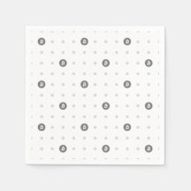 Serviette en papier à pois Bitcoin