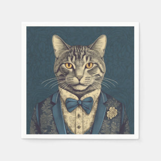 Serviette En Papier A Professionnal Business Cat en combinaison