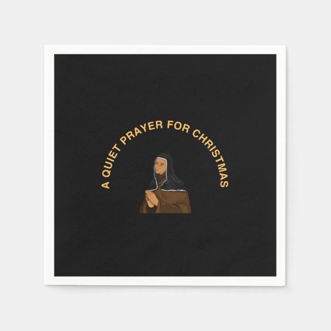 SERVIETTE EN PAPIER A QUIET PRAYER FOR CHRISTMAS (Devant)