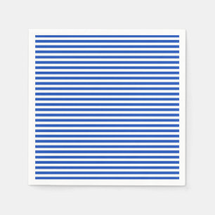 Serviette en papier à rayures bleues marines