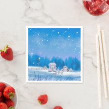 Serviette en papier à signature de la ferme améric