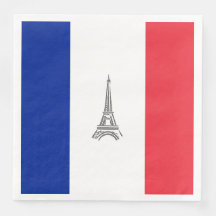 Serviette en papier à thème de la Tour Eiffel et d