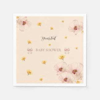 Serviette en papier à thème floral