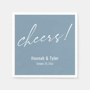 Serviette En Papier À votre santé ! Typographie élégante de mariage bl