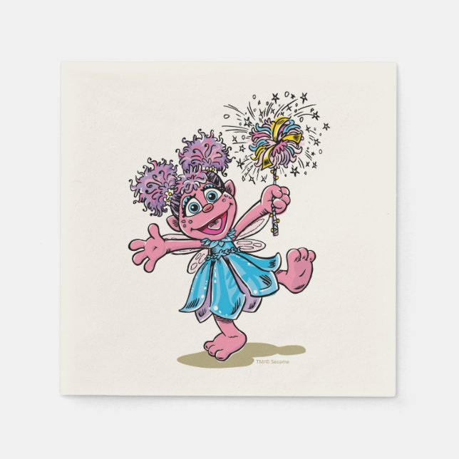 Serviette En Papier Abby Cadabby Retro Art (Devant)