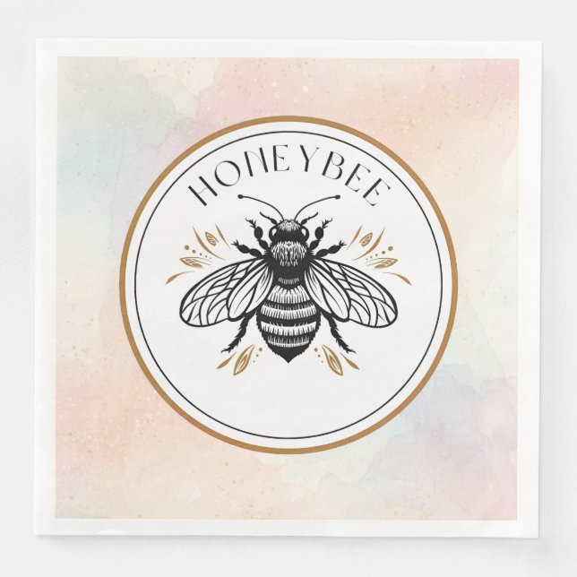 Serviette En Papier Abeille à miel (Devant)